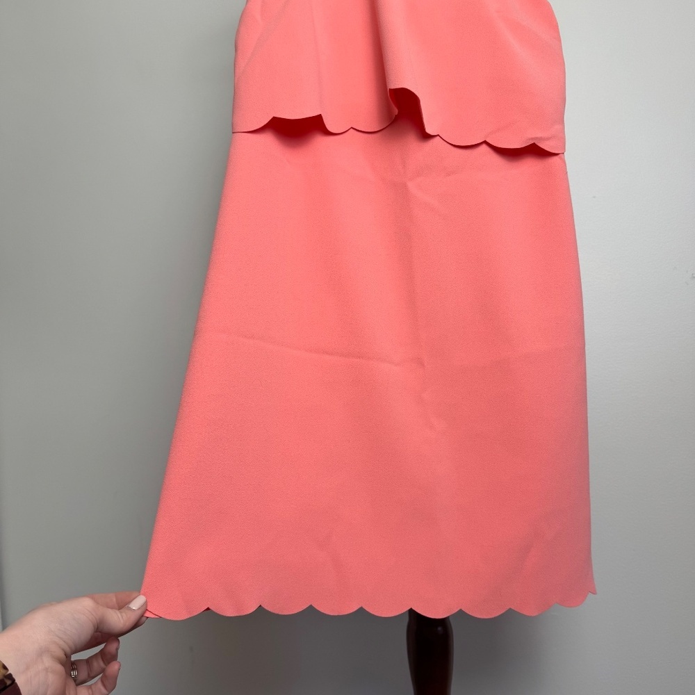 Loft Scalloped Coral Dress - Picture 3 of 8